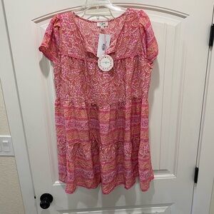 NWT Pink Paisley Dress M